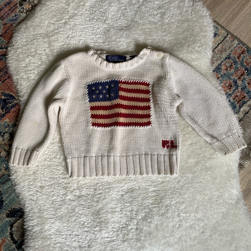 Polo by Ralph Lauren American flag sweater.